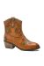 Ghete damă Feeling stil western cu model floral, camel din piele naturală FLGZM766-41