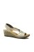 Sandale damă Rieker wedge, bej, cu medalion decorativ RIK624H6-60