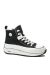 Sneakers high-top Rieker negri din material textil RIK90010-00