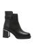 Botine Epica elegante, negre din piele naturală, cu detaliu metalic la toc OTR350044N