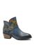 Ghete damă Feeling stil western cu model floral, navy din piele naturală FLGZM766-50