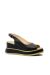 Sandale damă Anna Viotti wedge cu platformă, negre, din piele naturală GOR977N